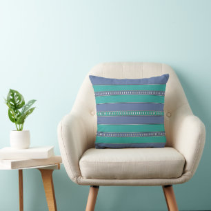 Coussin Rayures Océan Brise