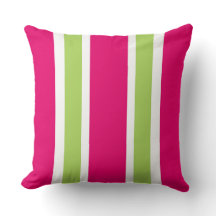RAYURES PINK/60 VERTES CHAUDES DE PILLOW_PRETTY