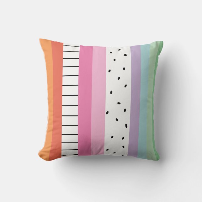 Coussin Rayures Pop Whimsical (Recto)
