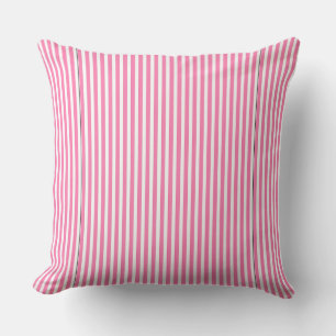 Coussin Rayures roses et blanches