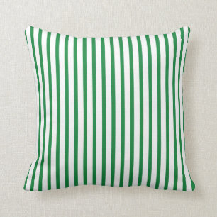 Coussin Rayures vertes et blanches
