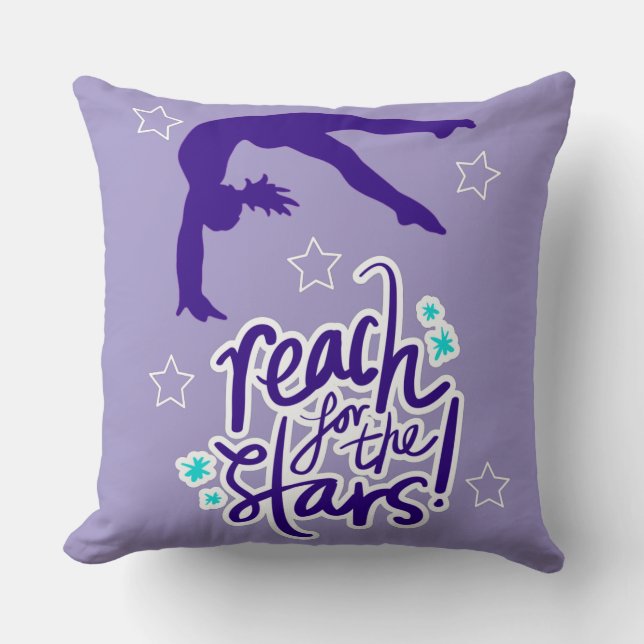 Coussin Reach for the Stars Gymnastique Tumbling (Recto)