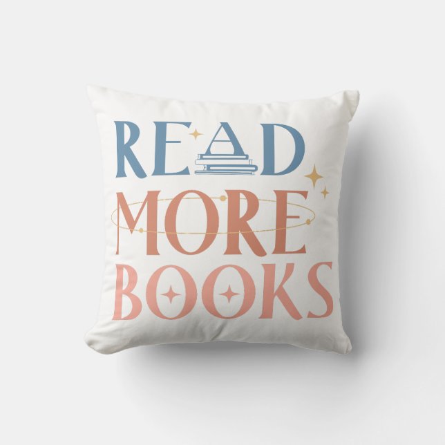Coussin Read More Books (Recto)