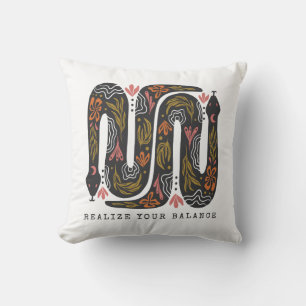 Coussin Réalisez Votre Équilibre Serpents Floraux