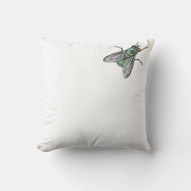 Coussin Realistic Green Bottle house Fly    (Recto)