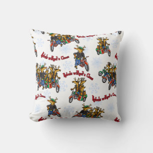 Coussin Rebelles sans Claus Reindeer Silver Holiday