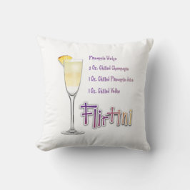 Coussin Recette de cocktail Flirtini Ananas Mimosa Art