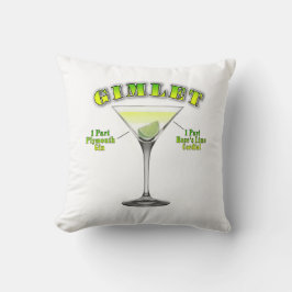 Coussin Recette de cocktail Gimlet Martini Art