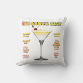 Coussin Recette de cocktail LEMON DROP MARTINI Art
