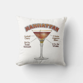Coussin Recette de cocktail Manhattan Art