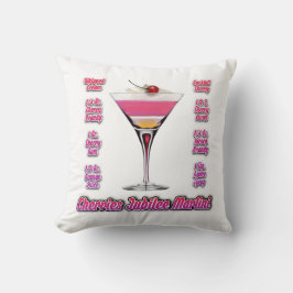 Coussin Recette de cocktail Martini Cherries Jubilee Art