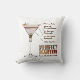 Coussin Recette de cocktail Martini parfait Art
