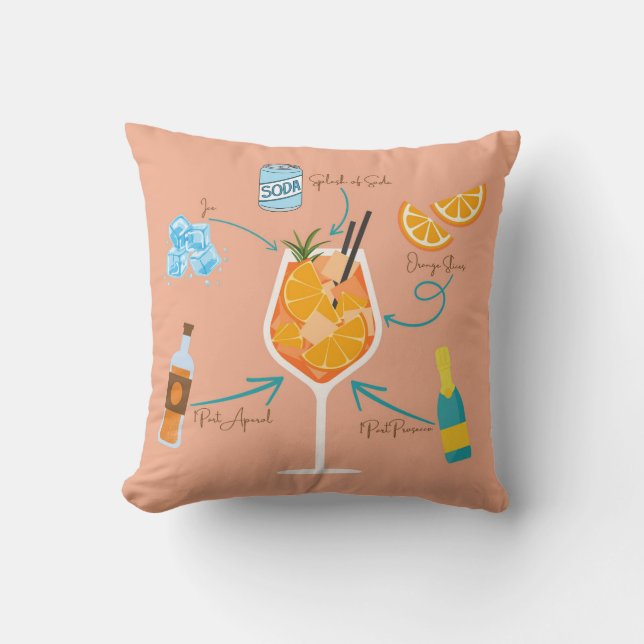 Coussin Recette de l'Aperol (Recto)