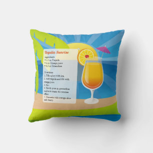 Coussin Recette de Tequila Sunrise
