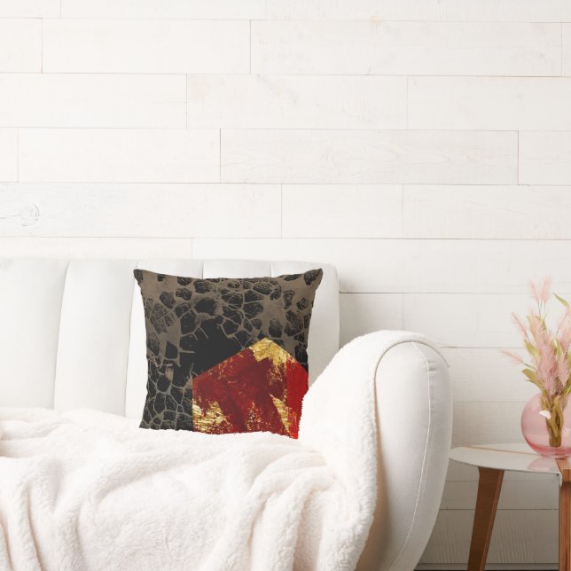 Coussin Réchauffement climatique - Maison en feu - Abstrai (Canapé)