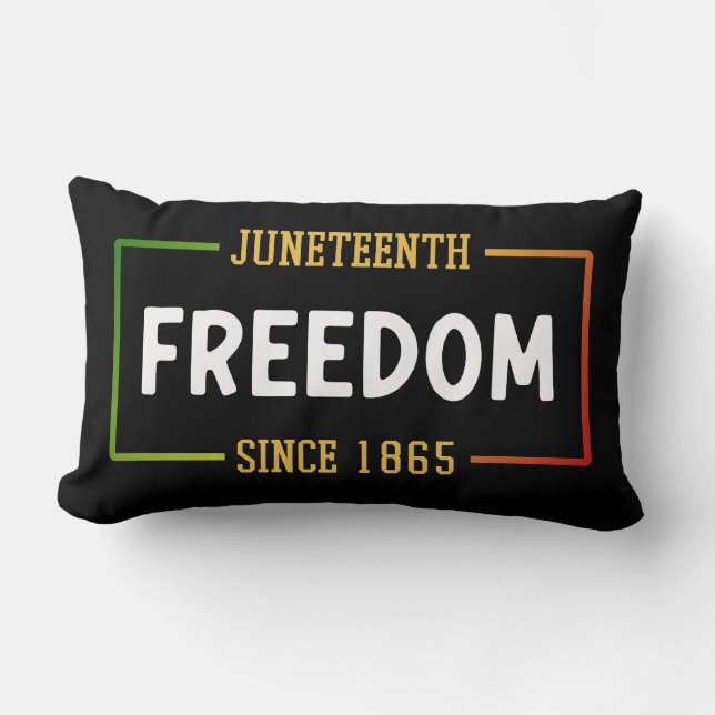 Coussin Rectangle 1865, 1865, fête de la liberté noire (Recto)