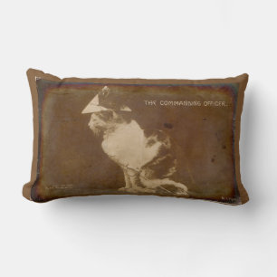 Coussin Rectangle 1906 L'officier commandant habillé chat RPPC
