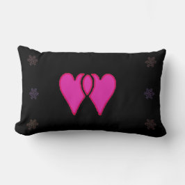 Coussin Rectangle 2 Hearts Christmas Snowflake6 jGibney