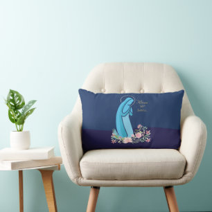 Coussin Rectangle 50e anniversaire de la vie religieuse Nun Fleur ro