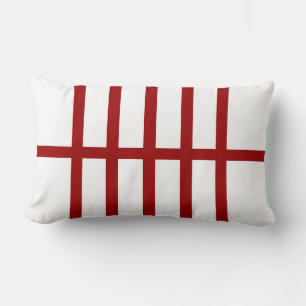 Coussin Rectangle 5 lignes rouges biscuites