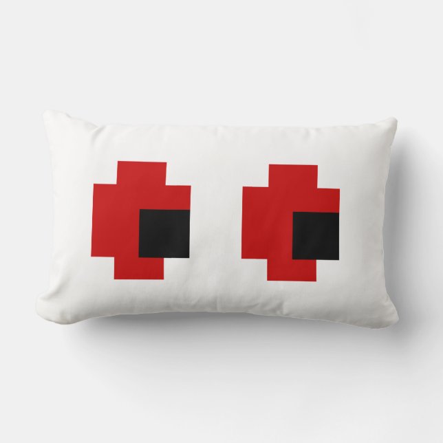 Coussin Rectangle 8 yeux rouges éffrayants de bit (Recto)