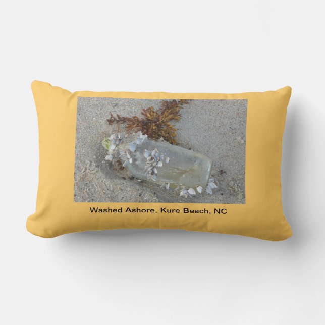 Coussin Rectangle À terre lavée - plage de Kure (Recto)