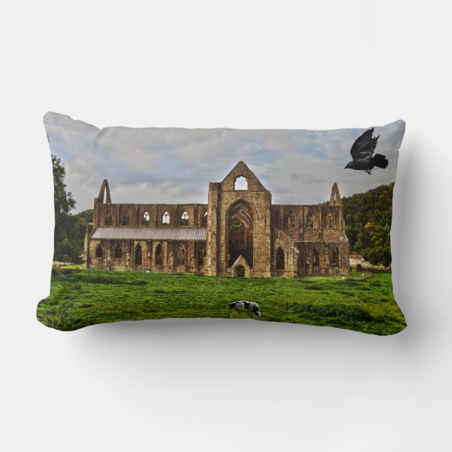 Coussin Rectangle Abbaye de Tintern, Monastère cistercien, Pays de G (Recto)