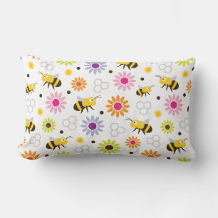 Coussin Rectangle Abeille & Fleurs