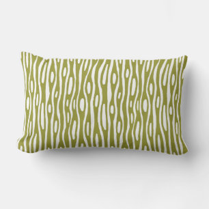 Coussin Rectangle Abstrait 280314 - Vert olive sur blanc