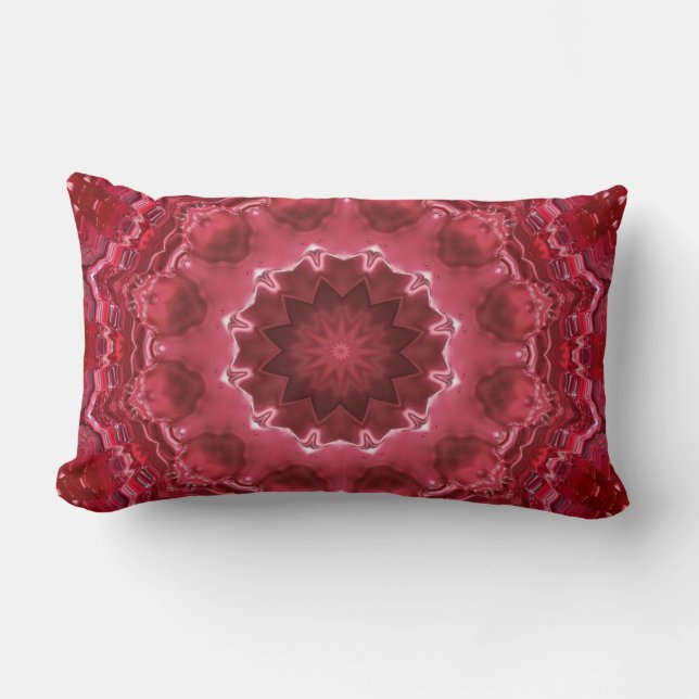 Coussin Rectangle Abstrait, mandala, kaléidoscope (Recto)
