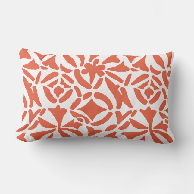 Coussin Rectangle Abstrait orange (Recto)