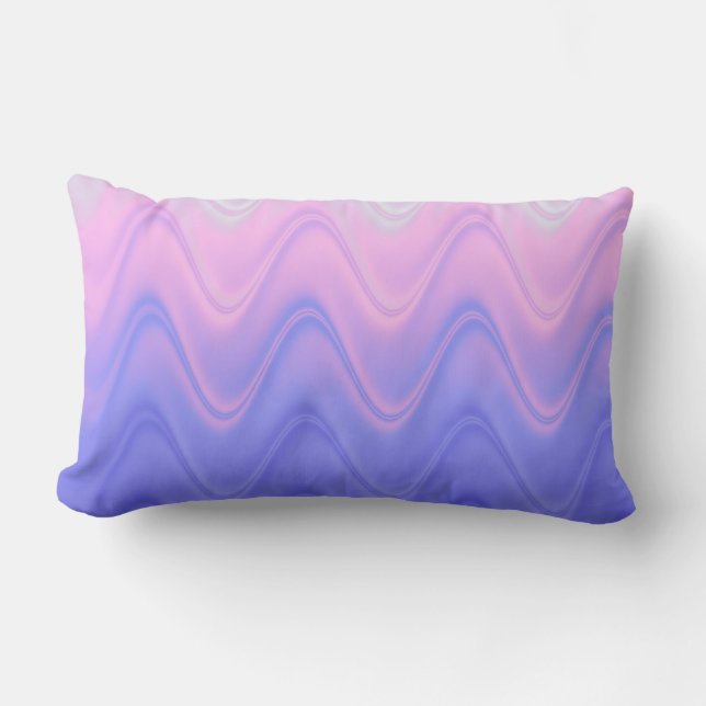 Coussin Rectangle Abstrait rose vif et violet (Recto)