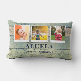 Coussin Rectangle Abuela Grandchildren 3 Photo Collage