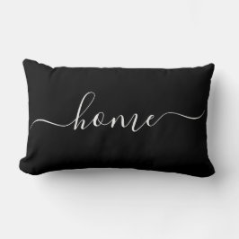 Coussin Rectangle Accueil Citation Calligraphie Typographie Noir & B