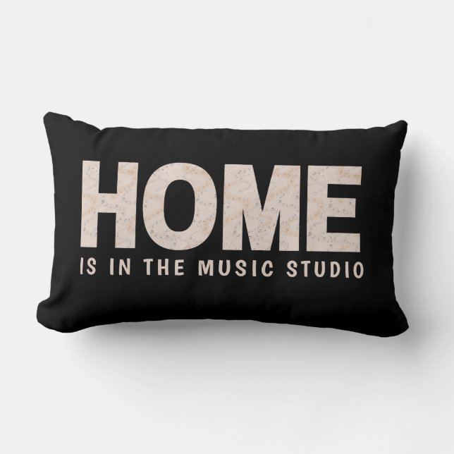 Coussin Rectangle Accueil Est Dans Le Studio De Musique Lancer Oreil (Recto)