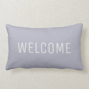 Coussin Rectangle Accueil gris bleu-clair moderne d'été