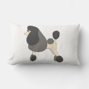 Coussin Rectangle Afficher le caniche