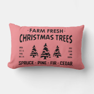 COUSSIN RECTANGLE AGRICULTURE NOËL FRAIS ARBRES