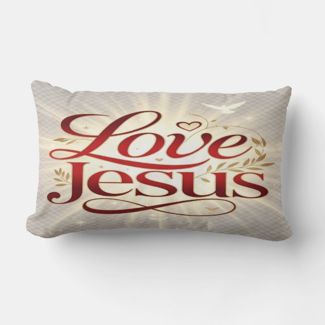Coussin Rectangle Aime Jésus (Recto)