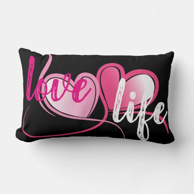COUSSIN RECTANGLE AIMER LA VIE (Recto)