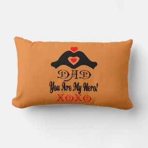 Coussin Rectangle ↷ Aimez-vous papa, vous êtes mon héros Fabulous Lu