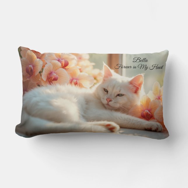 Coussin Rectangle Ajouter des animaux Nom et photo Forever dans mon  (Recto)