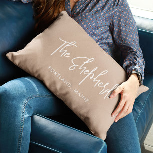 Coussin Rectangle Ajouter le nom de famille Couleur personnalisée du