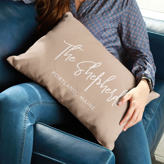 Coussin Rectangle Ajouter le nom de famille Couleur personnalisée du (Créateur téléchargé)