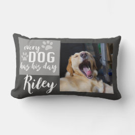 Coussin Rectangle ajouter votre photo et textos chaque chien a son j
