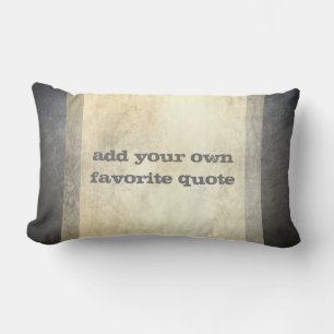 Coussin Rectangle ajouter votre propre devis personnalisé tan et gri