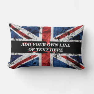 Coussin Rectangle Ajouter votre texte sur le drapeau anglais Jeu d'o