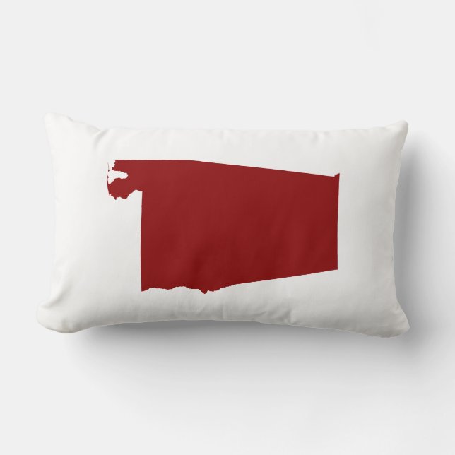 Coussin Rectangle Alabama de forme rouge foncé (Recto)