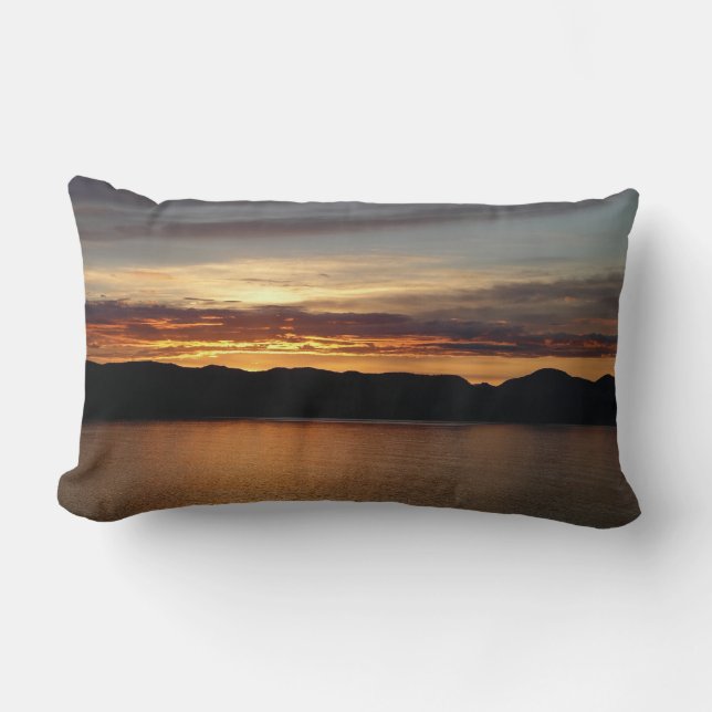 Coussin Rectangle Alaskan Sunset II Belle photographie de l'Alaska (Recto)