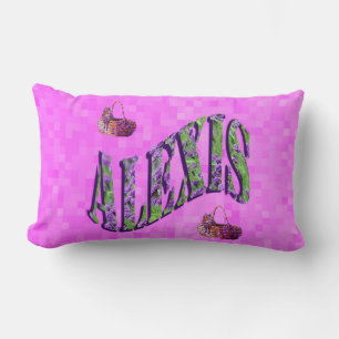 Coussin Rectangle Alexis Name Logo,